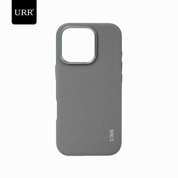Чехол Leather Case URR Gray MagSafe на iPhone 16 Pro Max